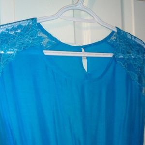 Turquoise 2X Maxi Dress